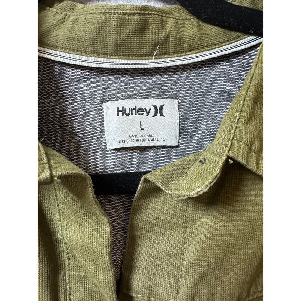 Hurley Olive Green Utility Overshirt Shirt Jacket Women's Large - Picture 5 of 11